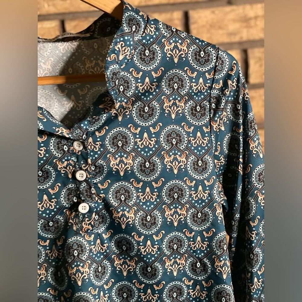Miss look blue top long sleeve